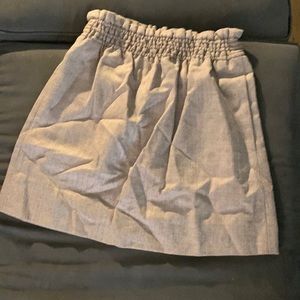 JCrew brown herringbone pattern mini skirt